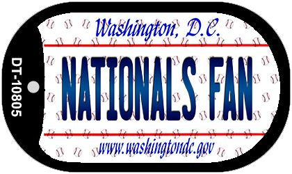 Nationals Fan Washington DC Novelty Metal Dog Tag Necklace DT-10805