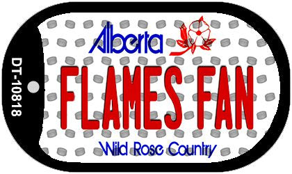 Flames Fan Alberta Novelty Metal Dog Tag Necklace DT-10818