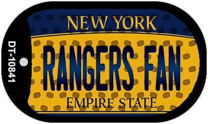 Rangers Fan New York Novelty Metal Dog Tag Necklace DT-10841