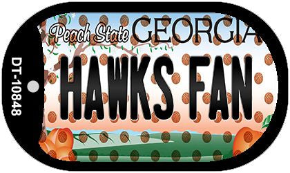 Hawks Fan Georgia Novelty Metal Dog Tag Necklace DT-10848
