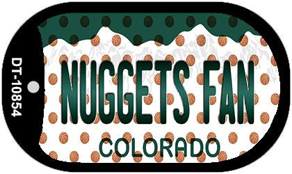 Nuggets Fan Colorado Novelty Metal Dog Tag Necklace DT-10854