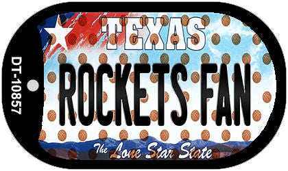 Rockets Fan Texas Novelty Metal Dog Tag Necklace DT-10857