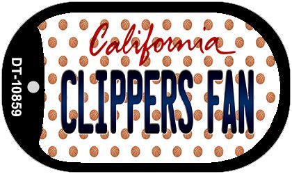 Clippers Fan California Novelty Metal Dog Tag Necklace DT-10859