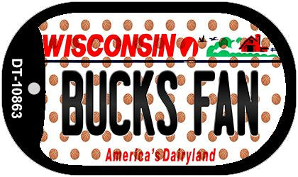 Bucks Fan Wisconsin Novelty Metal Dog Tag Necklace DT-10863