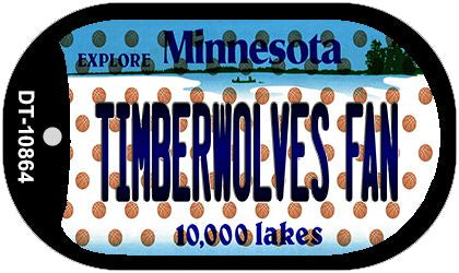 Timberwolves Fan Minnesota Novelty Metal Dog Tag Necklace DT-10864