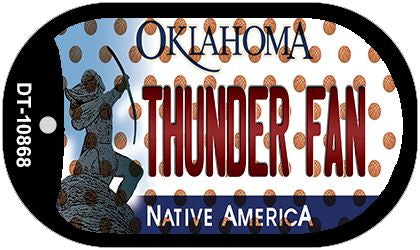 Thunder Fan Oklahoma Novelty Metal Dog Tag Necklace DT-10868