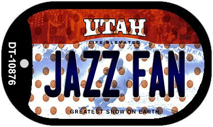 Jazz Fan Utah Novelty Metal Dog Tag Necklace DT-10876