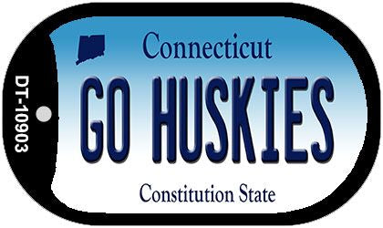 Go Huskies Connecticut Novelty Metal Dog Tag Necklace DT-10903