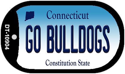 Go Bulldogs Connecticut Novelty Metal Dog Tag Necklace DT-10904