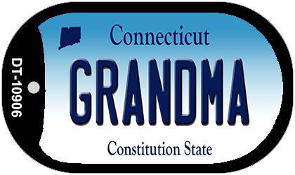 Grandma Connecticut Novelty Metal Dog Tag Necklace DT-10906