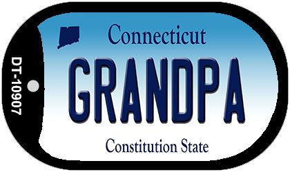 Grandpa Connecticut Novelty Metal Dog Tag Necklace DT-10907