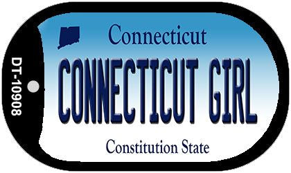 Connecticut Girl Novelty Metal Dog Tag Necklace DT-10908