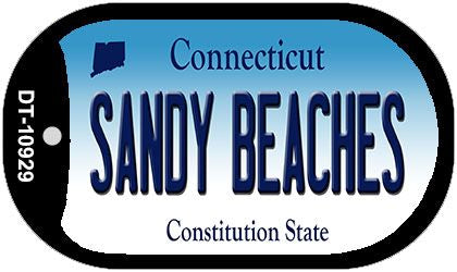 Sandy Beaches Connecticut Novelty Metal Dog Tag Necklace DT-10929