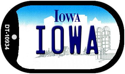 Iowa Novelty Metal Dog Tag Necklace DT-10934