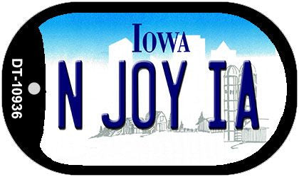 N Joy IA Iowa Novelty Metal Dog Tag Necklace DT-10936