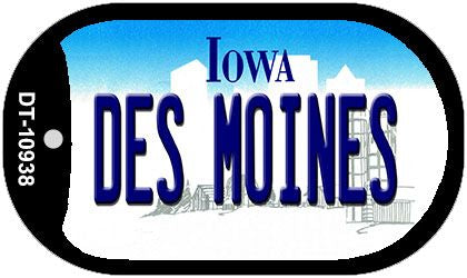 Des Moines Iowa Novelty Metal Dog Tag Necklace DT-10938