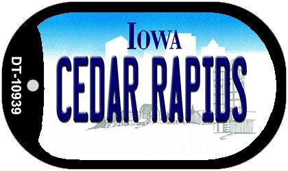 Cedar Rapids Iowa Novelty Metal Dog Tag Necklace DT-10939