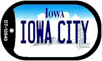 Iowa City Iowa Novelty Metal Dog Tag Necklace DT-10940