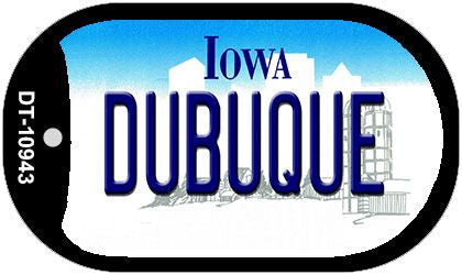 Dubuque Iowa Novelty Metal Dog Tag Necklace DT-10943