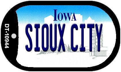 Sioux City Iowa Novelty Metal Dog Tag Necklace DT-10944