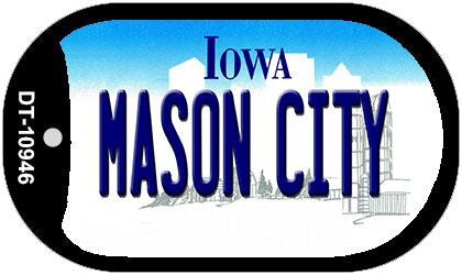 Mason City Iowa Novelty Metal Dog Tag Necklace DT-10946