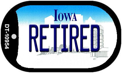 Retired Iowa Novelty Metal Dog Tag Necklace DT-10954