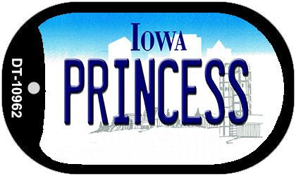 Princess Iowa Novelty Metal Dog Tag Necklace DT-10962