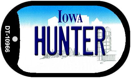 Hunter Iowa Novelty Metal Dog Tag Necklace DT-10966