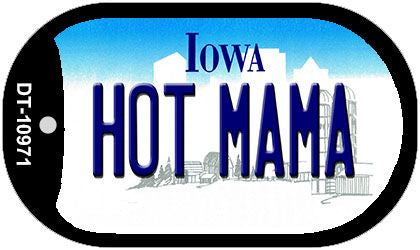 Hot Mama Iowa Novelty Metal Dog Tag Necklace DT-10971