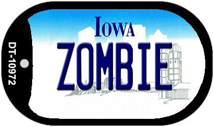 Zombie Iowa Novelty Metal Dog Tag Necklace DT-10972