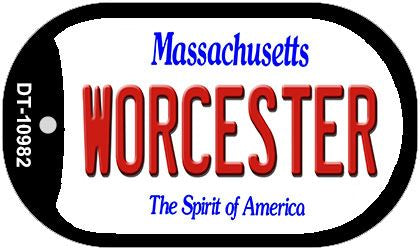 Worcester Massachusetts Novelty Metal Dog Tag Necklace DT-10982