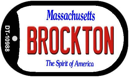 Brockton Massachusetts Novelty Metal Dog Tag Necklace DT-10988