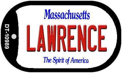 Lawrence Massachusetts Novelty Metal Dog Tag Necklace DT-10989