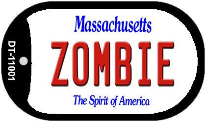 Zombie Massachusetts Novelty Metal Dog Tag Necklace DT-11001