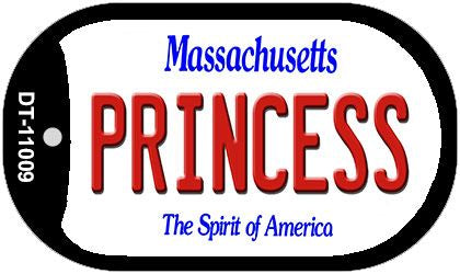 Princess Massachusetts Novelty Metal Dog Tag Necklace DT-11009