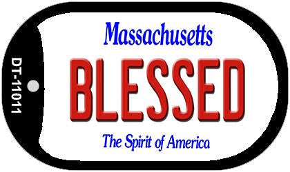 Blessed Massachusetts Novelty Metal Dog Tag Necklace DT-11011