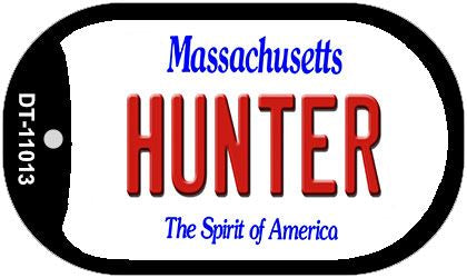 Hunter Massachusetts Novelty Metal Dog Tag Necklace DT-11013