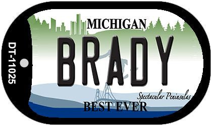 Brady Michigan Novelty Metal Dog Tag Necklace DT-11025