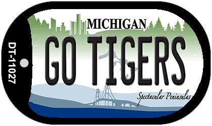 Go Tigers Michigan Novelty Metal Dog Tag Necklace DT-11027