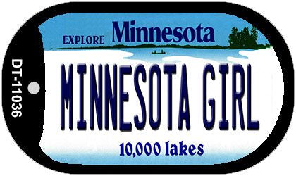 Minnesota Girl Novelty Metal Dog Tag Necklace DT-11036