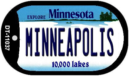 Minneapolis Minnesota Novelty Metal Dog Tag Necklace DT-11037