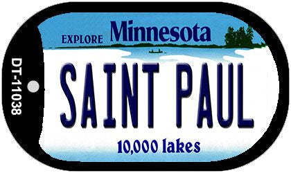 Saint Paul Minnesota Novelty Metal Dog Tag Necklace DT-11038