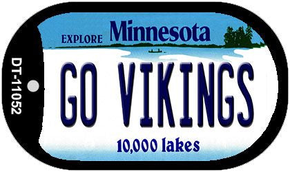 Go Vikings Minnesota Novelty Metal Dog Tag Necklace DT-11052