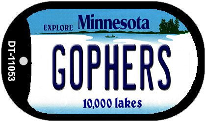 Gophers Minnesota Novelty Metal Dog Tag Necklace DT-11053