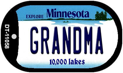 Grandma Minnesota Novelty Metal Dog Tag Necklace DT-11058