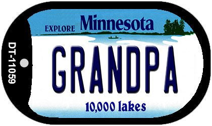 Grandpa Minnesota Novelty Metal Dog Tag Necklace DT-11059