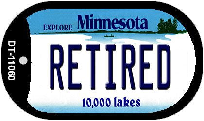 Retired Minnesota Novelty Metal Dog Tag Necklace DT-11060