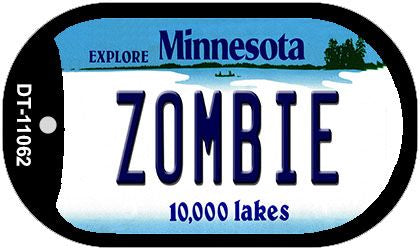 Zombie Minnesota Novelty Metal Dog Tag Necklace DT-11062