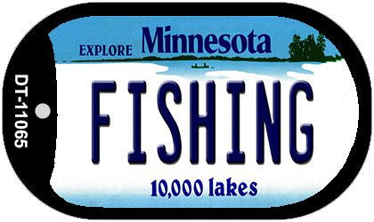 Fishing Minnesota Novelty Metal Dog Tag Necklace DT-11065