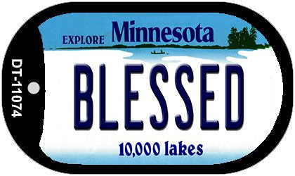 Blessed Minnesota Novelty Metal Dog Tag Necklace DT-11074